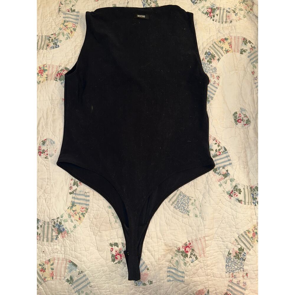 MOSCHINO SNAP BOTTOM THONG BODYSUIT